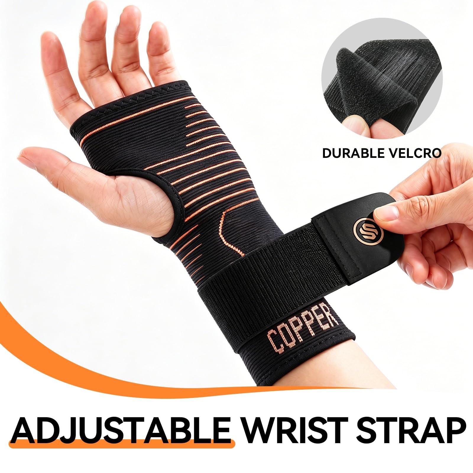SOLOEVER Wrist Compression Sleeve Black-XXL