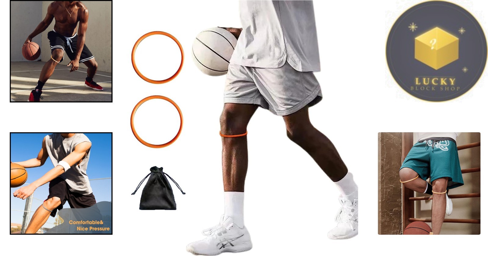 Non-Slip Patellar Tendon Strap for Sports – Enhance Your Performance in Orange