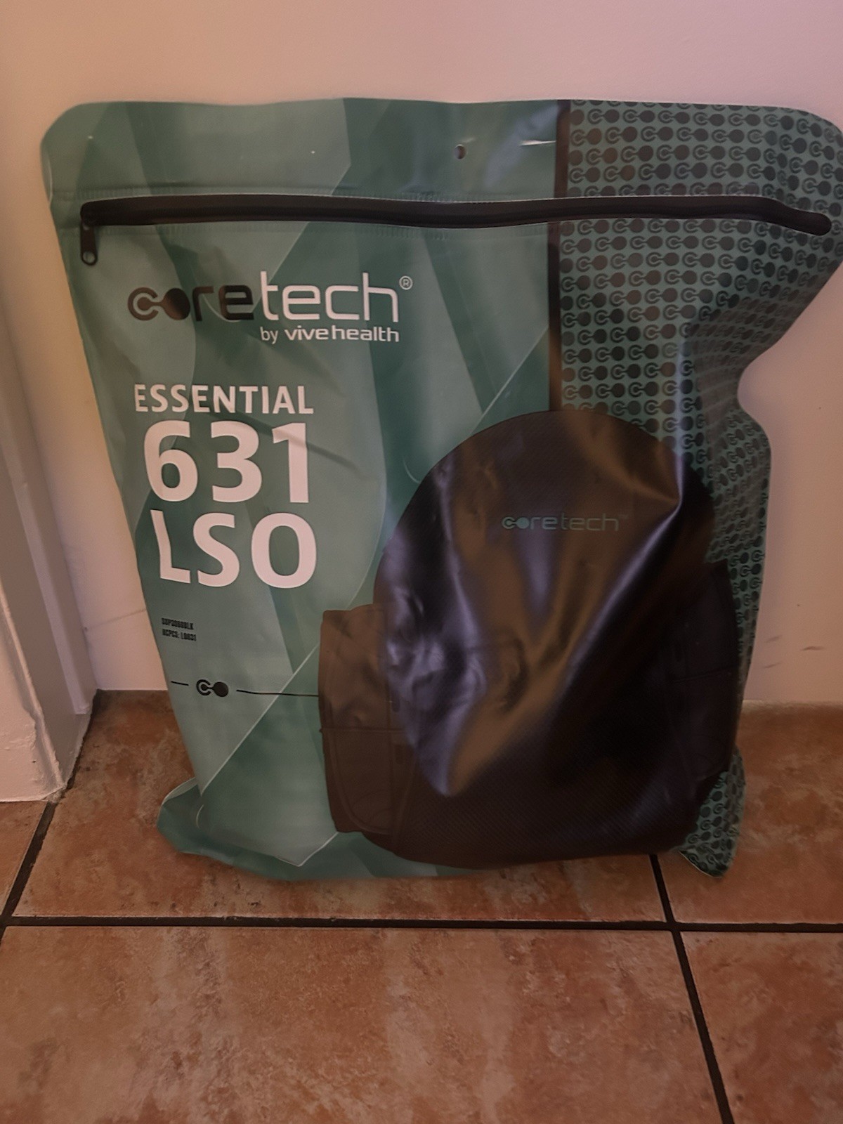 Coretech Essential 631 LSO Lumbar Support Back Brace 631LSO Size L Black