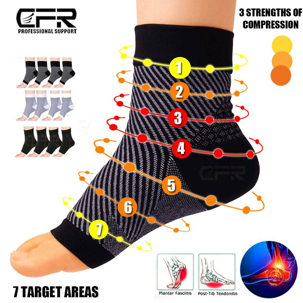 Ankle Brace Support Compression Sleeve Plantar Fasciitis Circulation Foot Socks