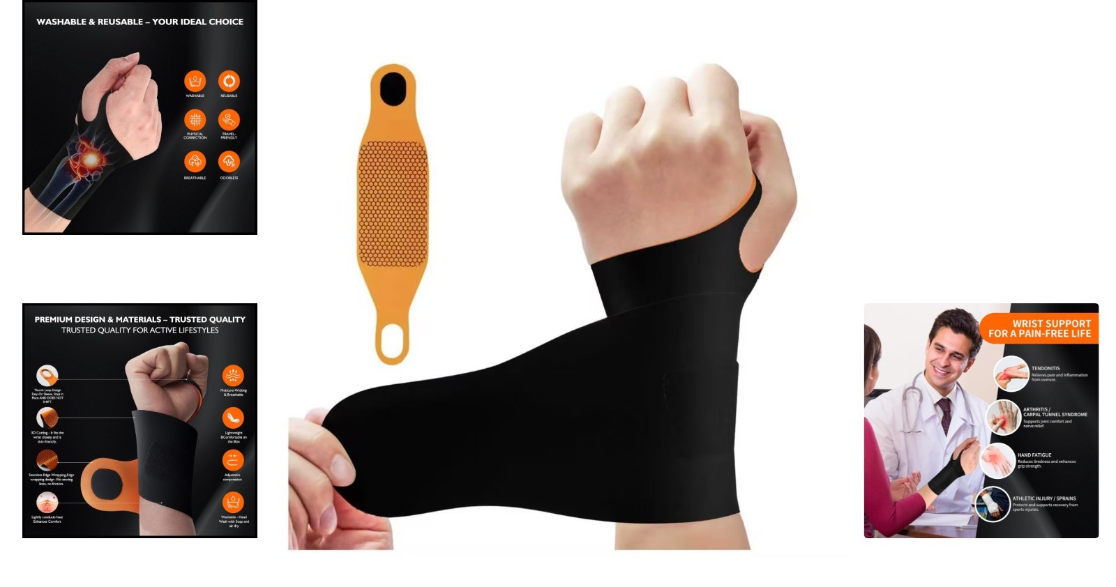 Eco-Friendly Wrist Brace & Protector: Support for Arthritis, Tendonitis, & More
