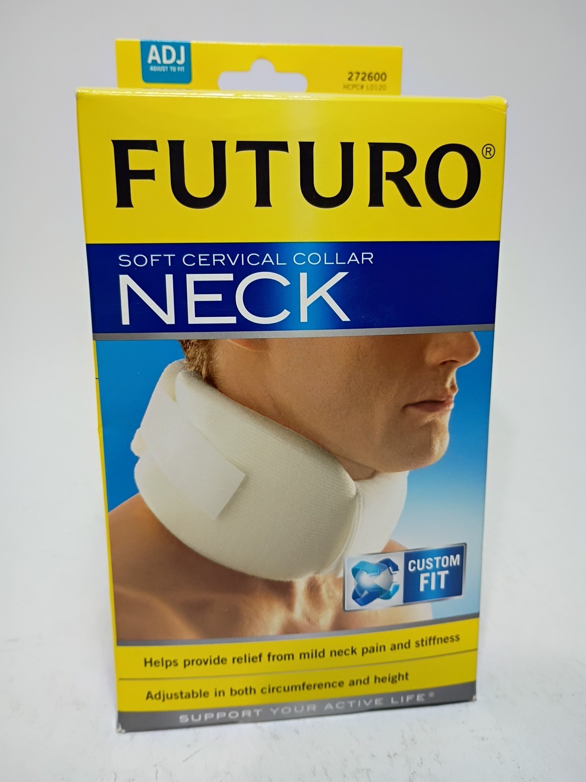 FUTURO Soft Cervical Collar Neck Custom Adjust. Fit Moderate Support