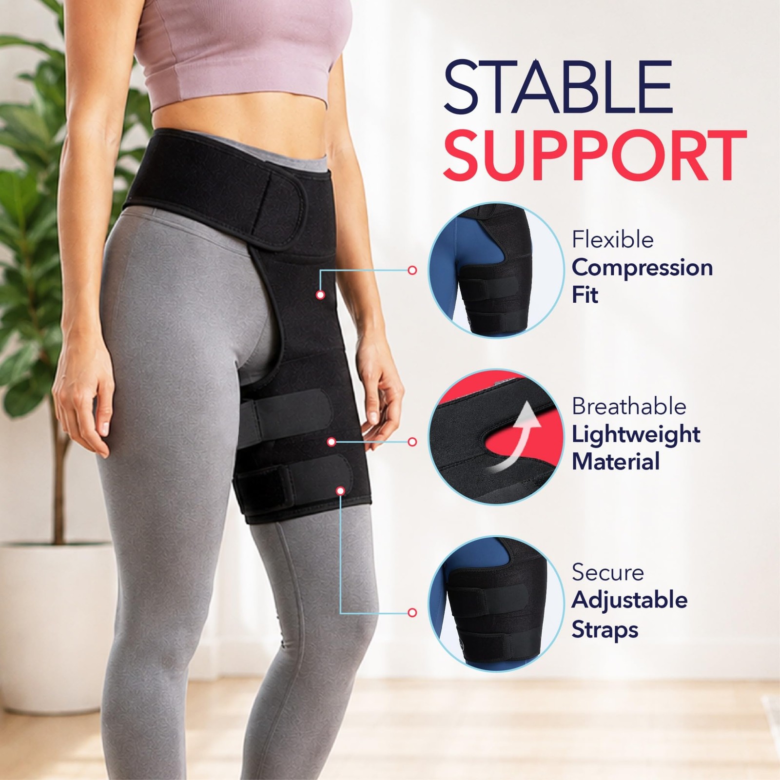 Dr. Arthritis Hip Brace, Adjustable Sciatic Nerve Brace and Stabilizer for Pu…