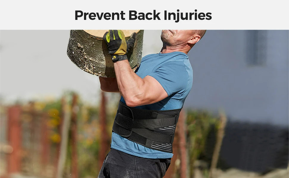 Adjustable Lumbar Support Belt for Lower Back Relief Waist Brace for Men & Women