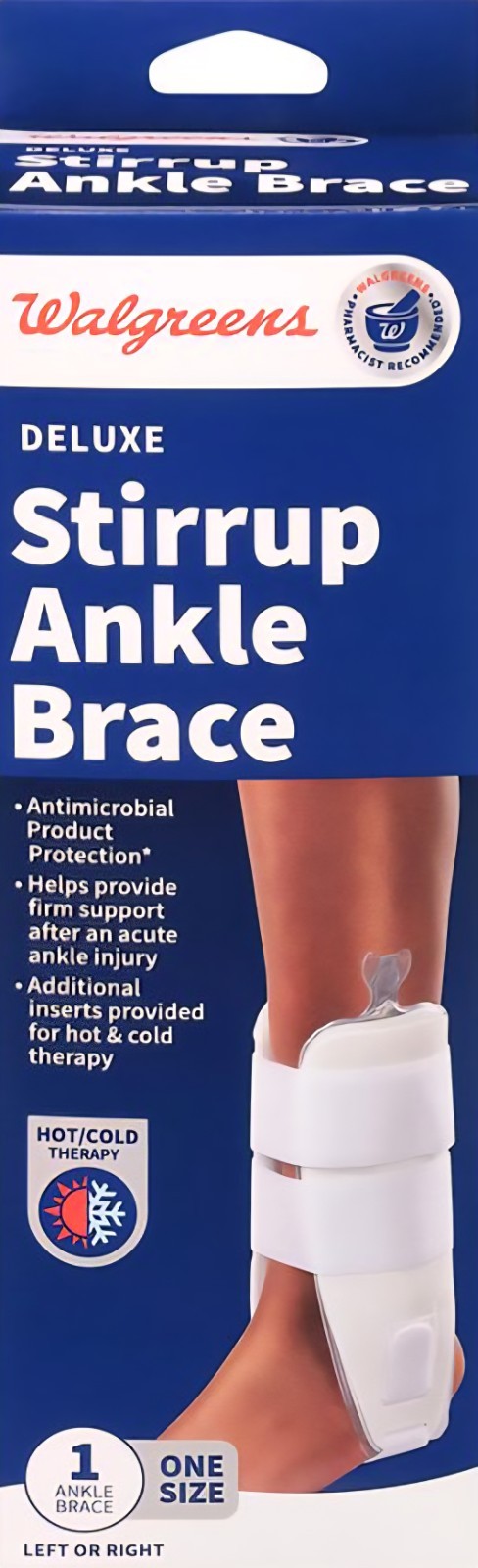 Adjustable Stirrup Ankle Brace, One Size, Fits Left or Right Foot Walgreens