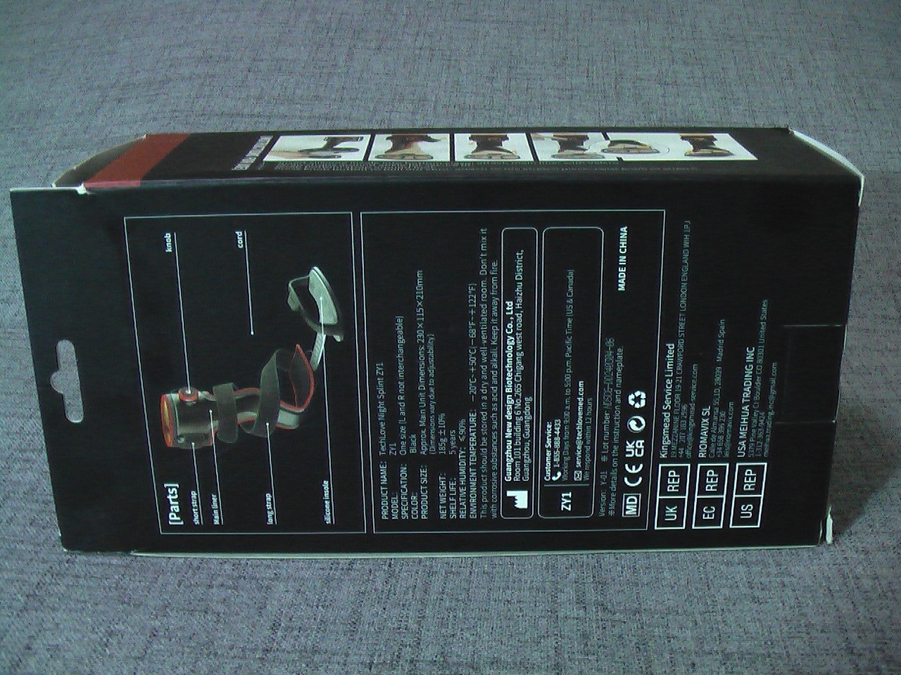 Tech Love Night Splint ZY1 for Plantar Fascilitis Unisex. Adjustable [OPEN BOX]