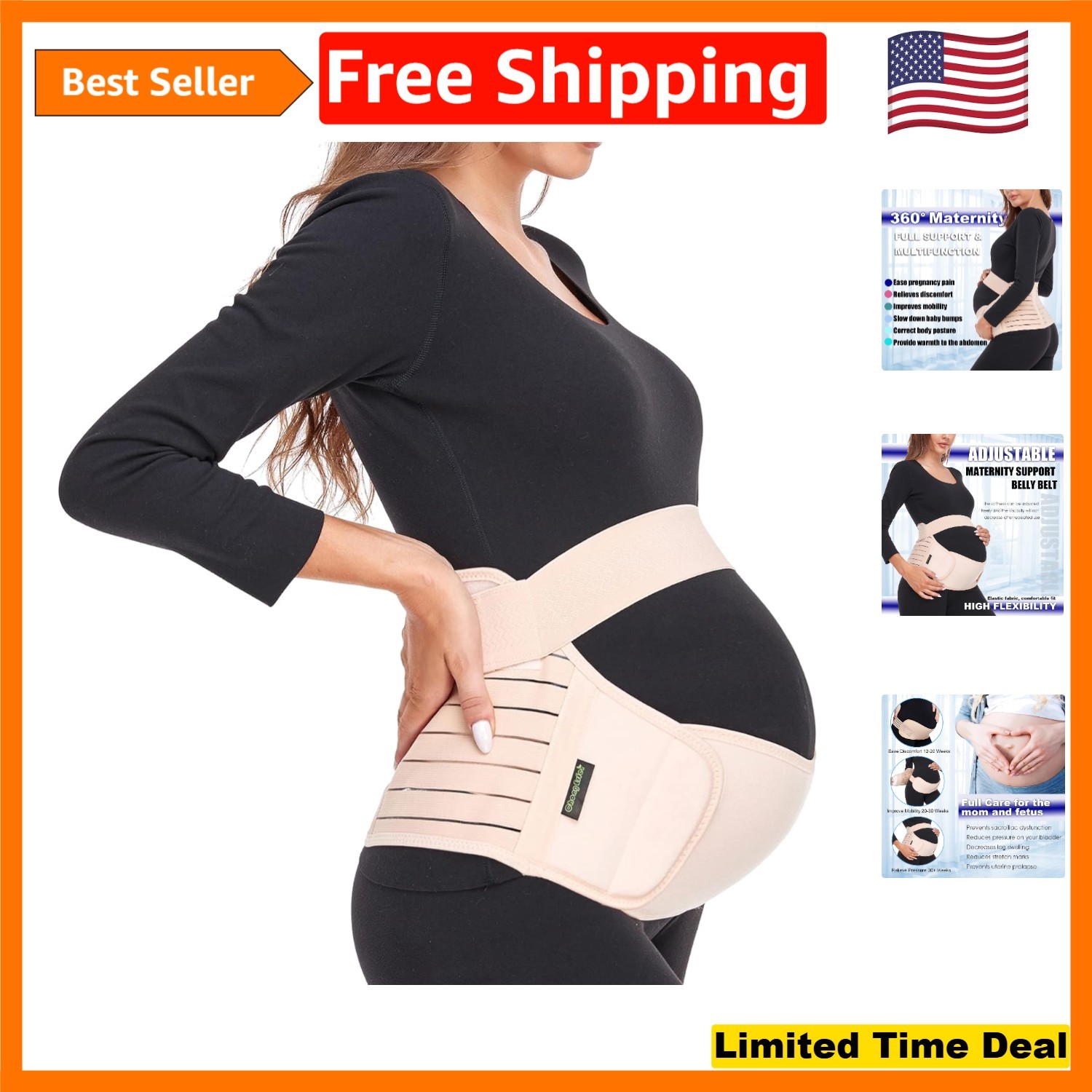 XL Pregnancy Belly Band – Recommended by Obstetricians for Pain Relief & Support