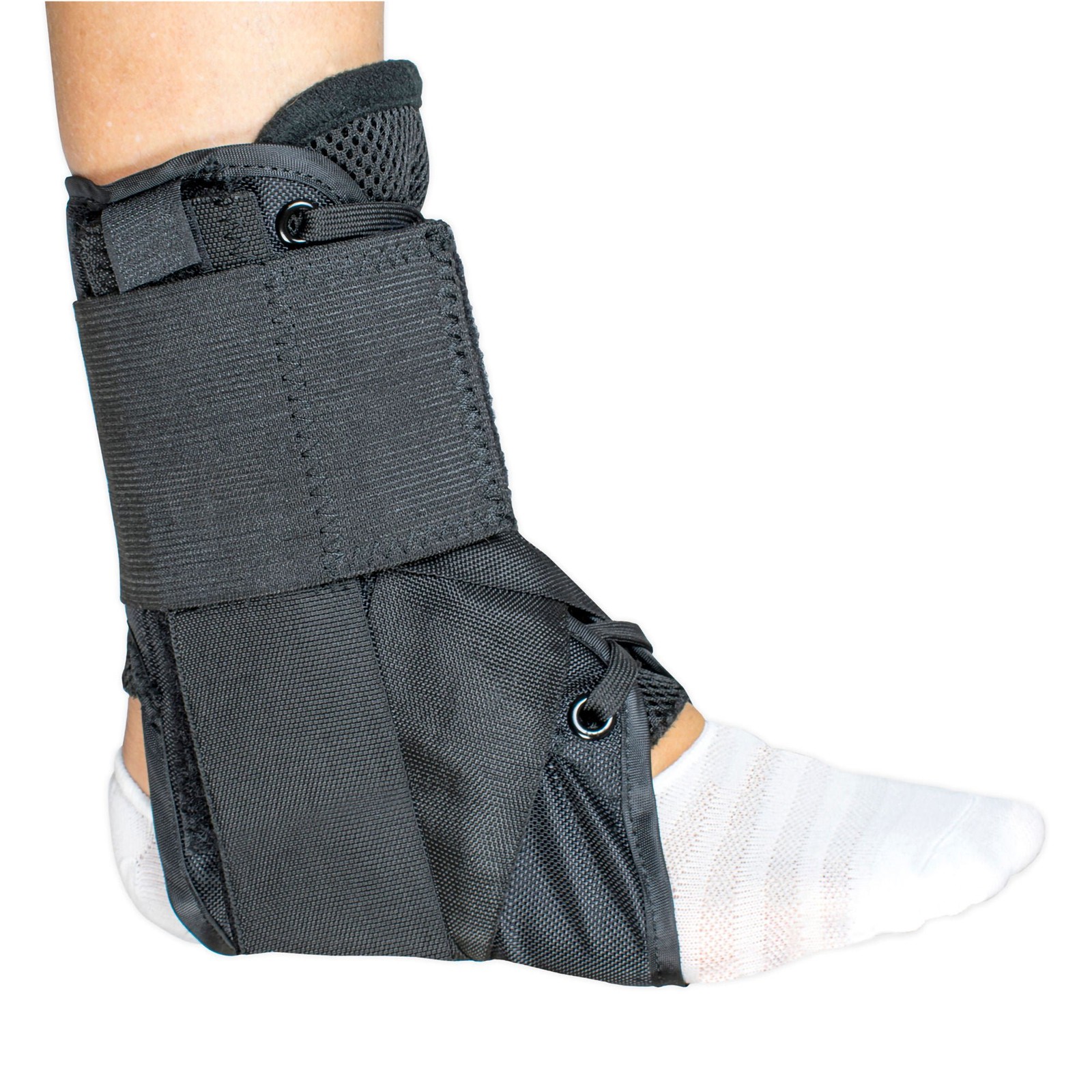 McKesson Black Ankle Brace X-Small Lace-Up for the Foot 155-81-97042