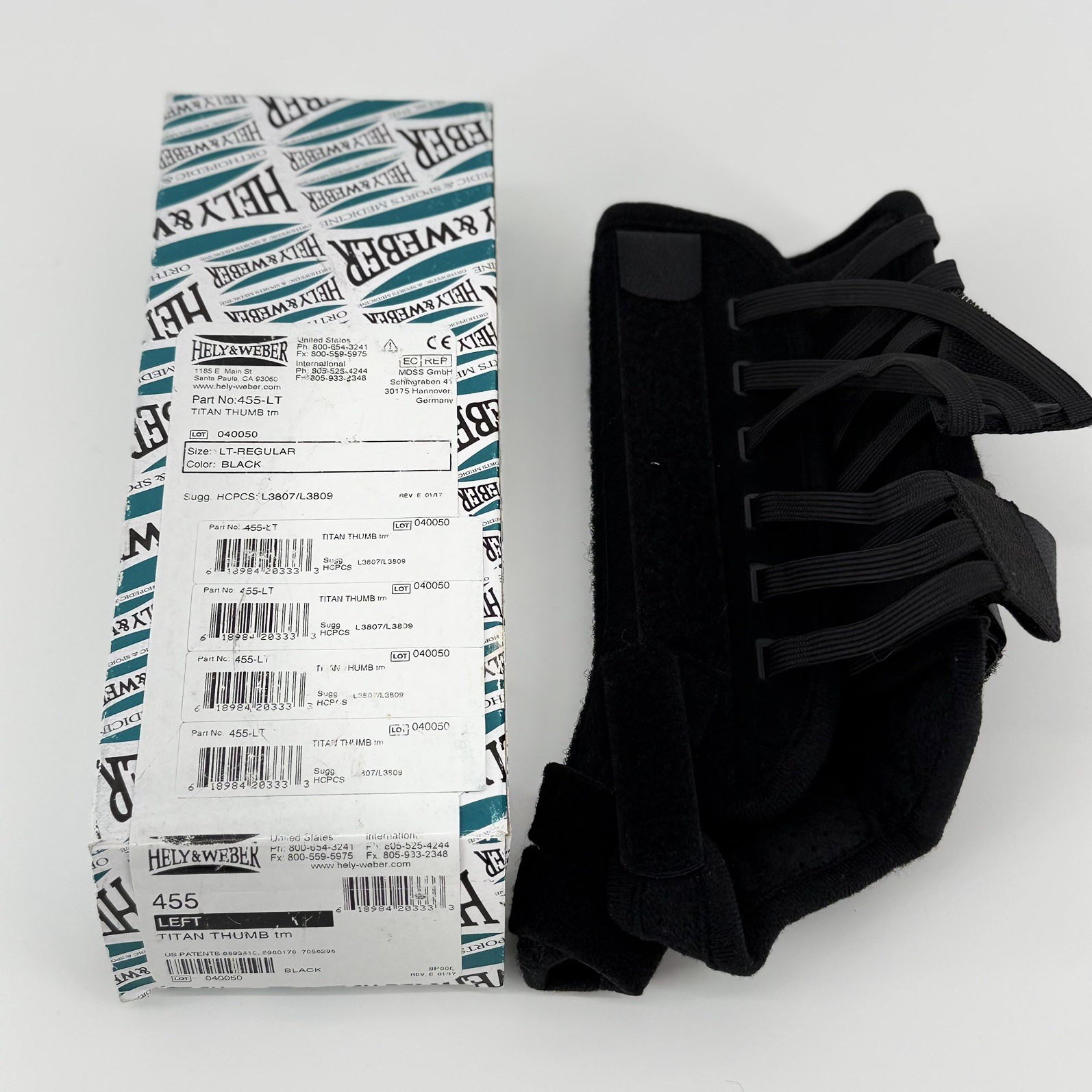 Hely & Weber Titan Thumb Brace 455-LT Regular Black