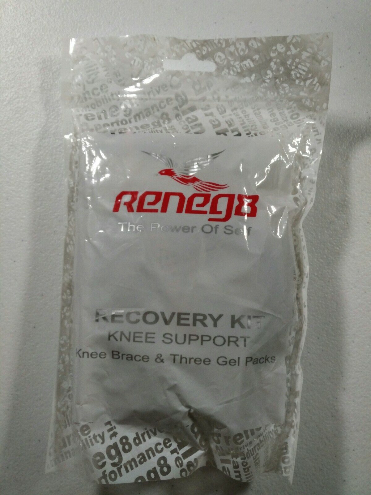 Reneg8 Recovery Knee Brace compression Support Sleeve with 3 Reusable Gel packs