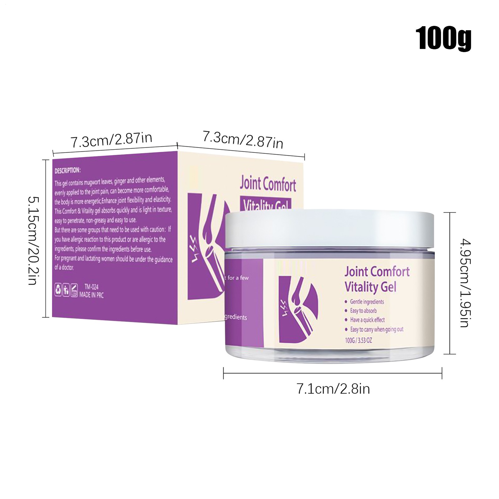 100g Soothing Joint Pain Gel for Massage Gel Relief Shoulder Knee Back Muscle