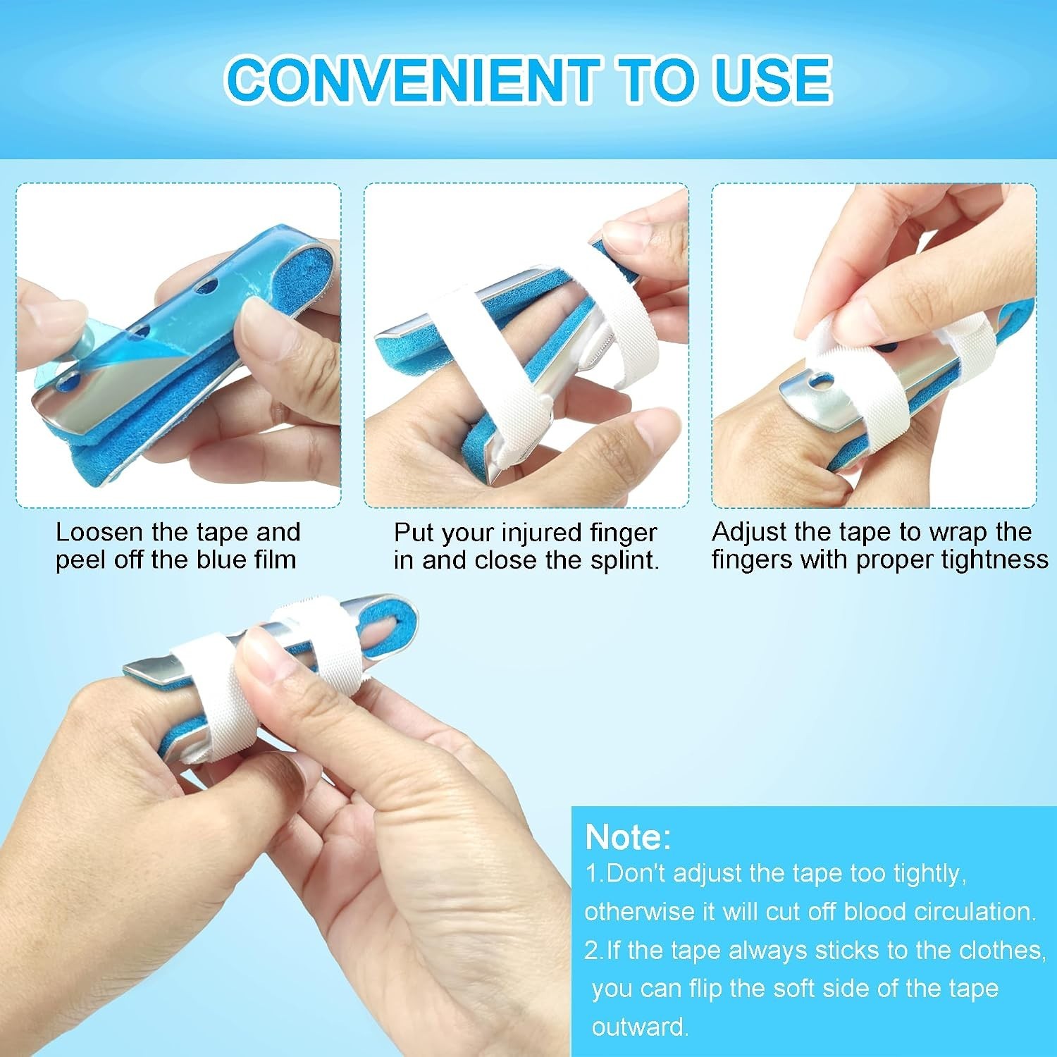 Finger Splint, Adjustable Aluminum Support for Mallet Finger, Finger Fracture…