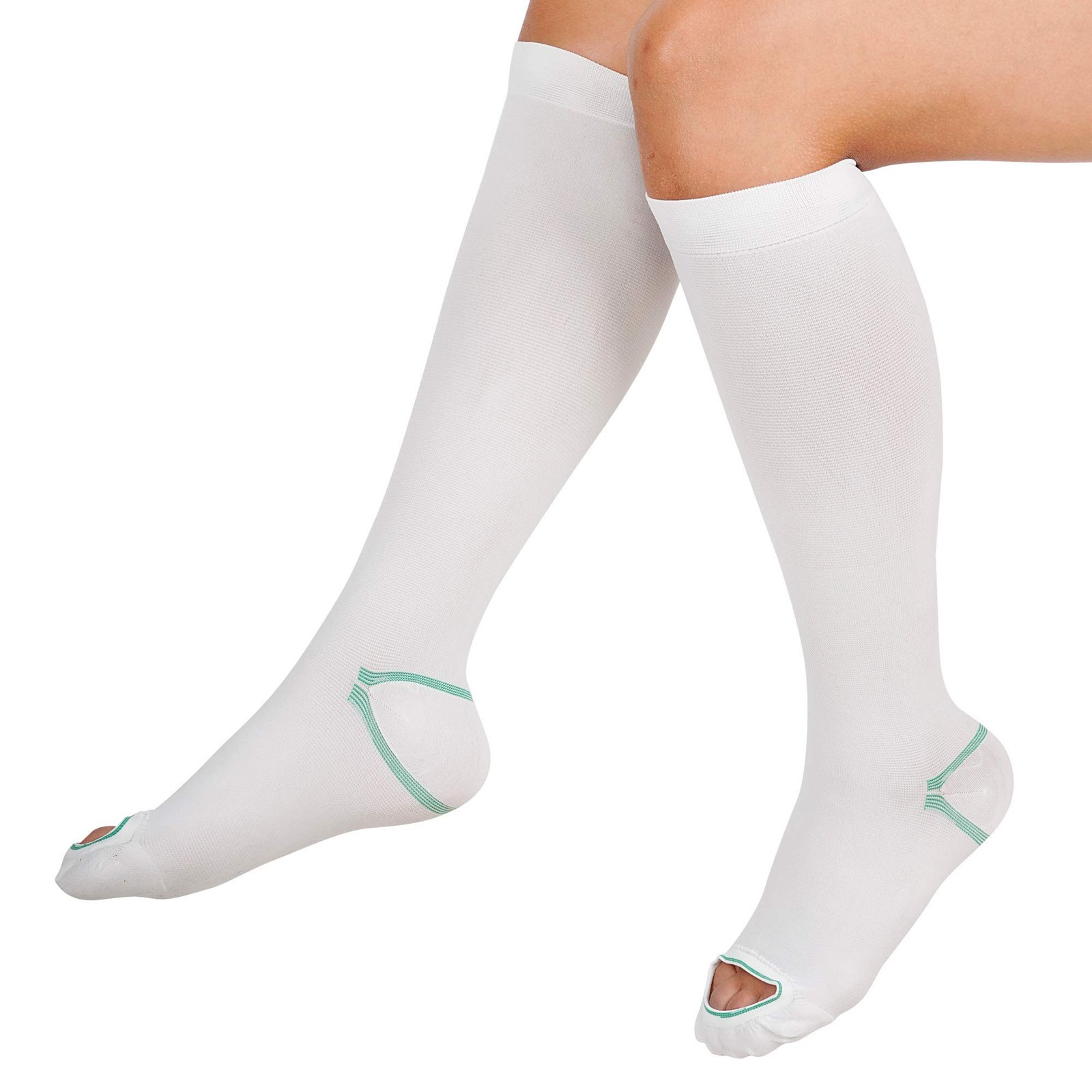 invera Anti Embolism Compression Stockings, Knee High Unisex Ted Hose Socks 1…