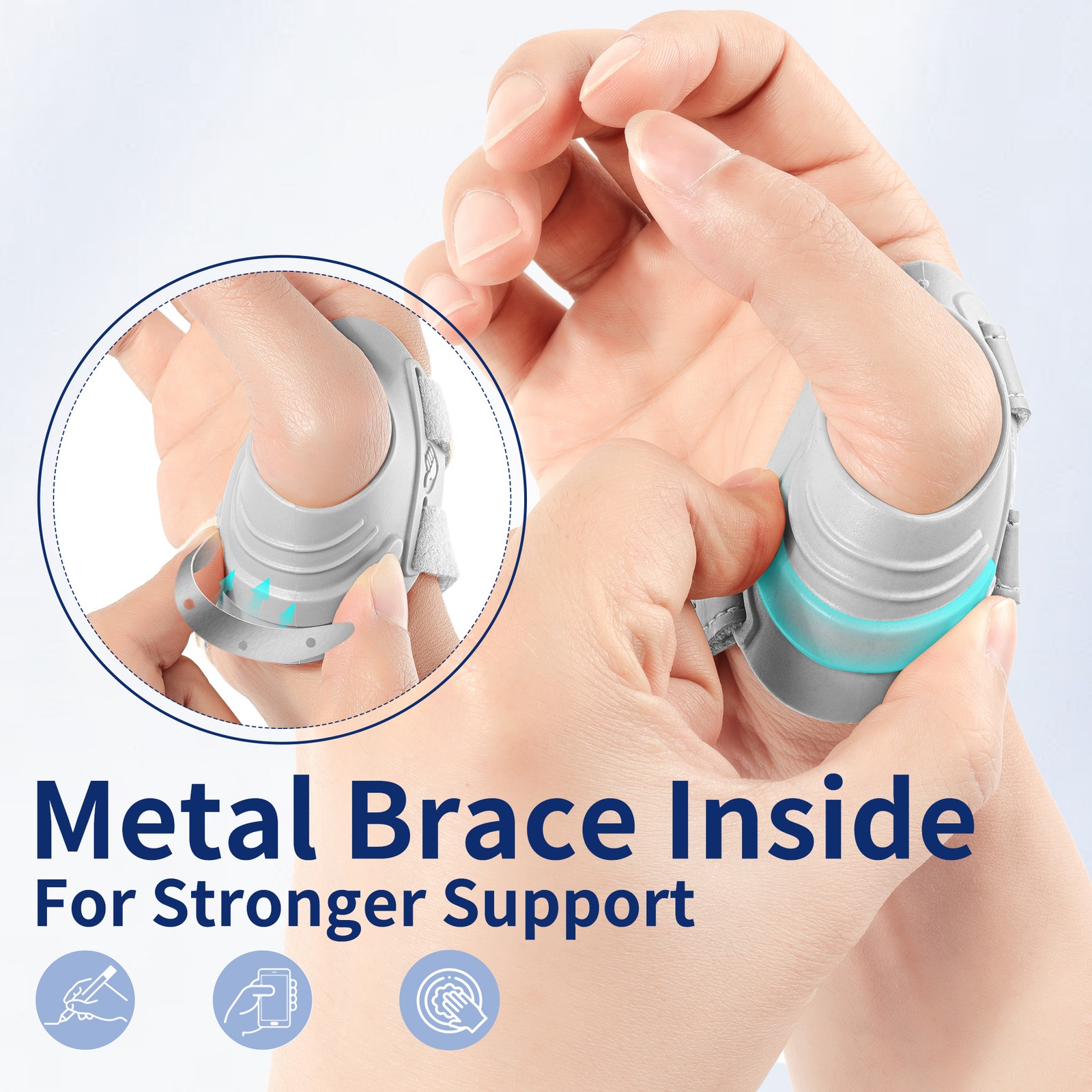 Adjustable Thumb Support Brace CMC Joint Protector Wrist Immobilizer Gym Tennis