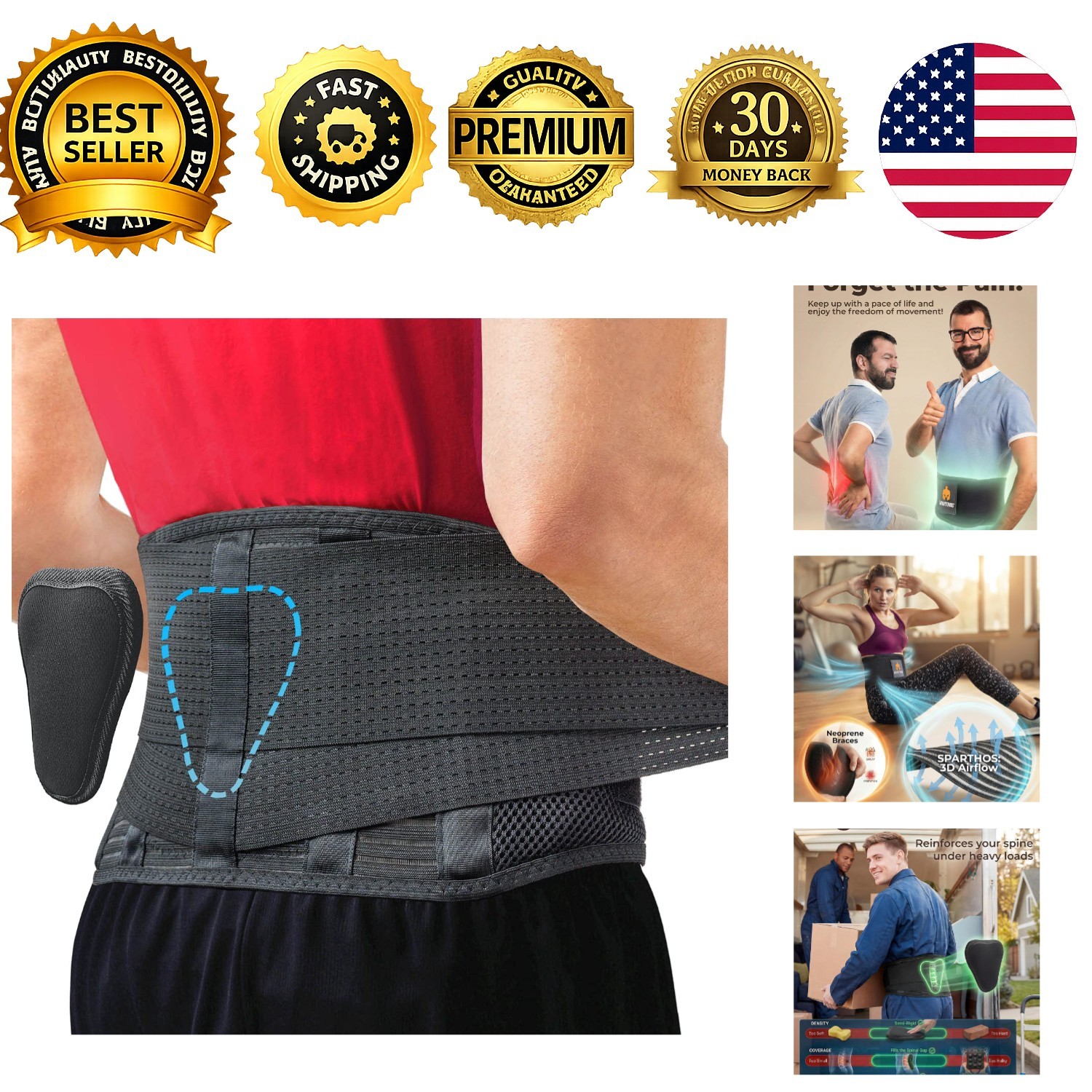 Back Brace for Lower Back Pain – Immediate Relief from Sciatica, Herniated Di…