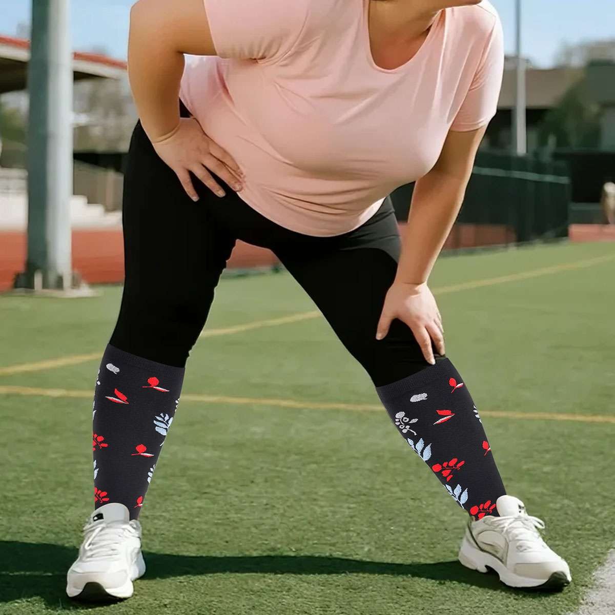 Plus Size Compression Socks for Men and Women Unisex Wide Calf 2XL-4X-Large US