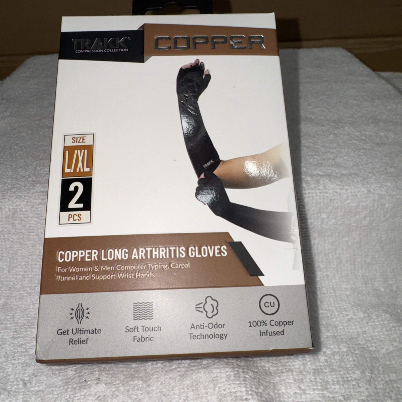 Trakk Copper Long Arthritis Gloves