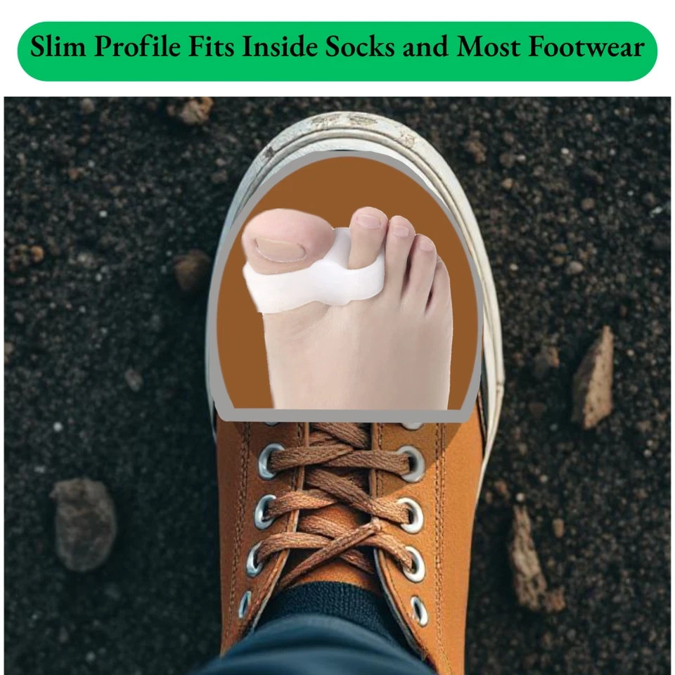 2x Toe Big Bunion Corrector Separator Gel Straightener Valgus Hallux Foot Pair