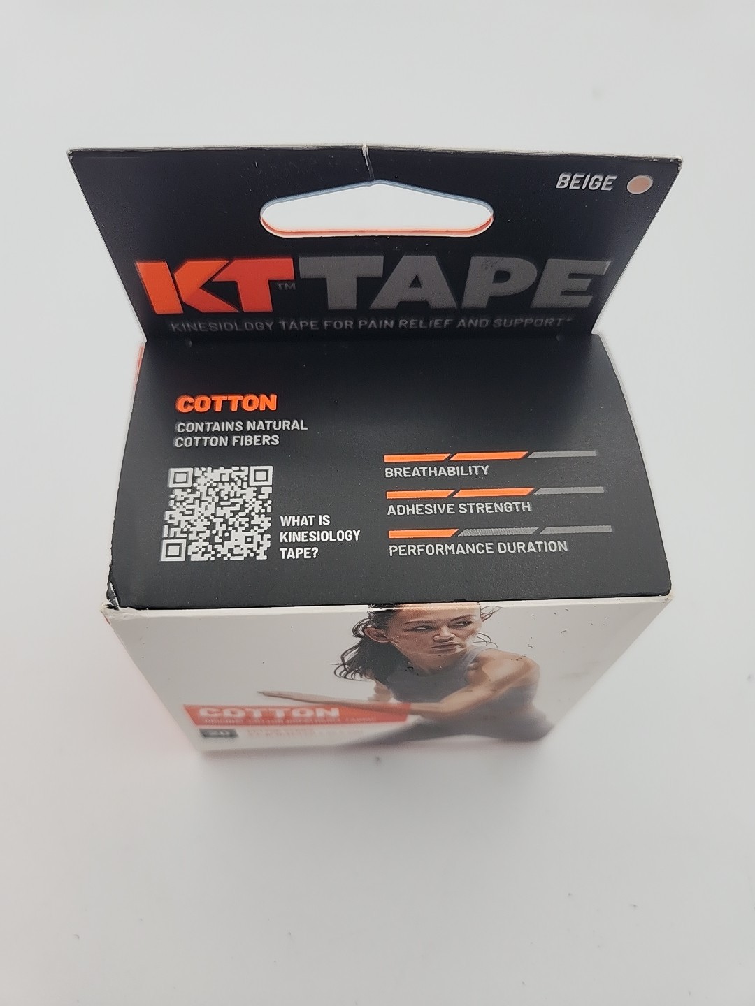 KT Tape Cotton – 20 Precut 10″ Long 2″ Wide Strips Beige