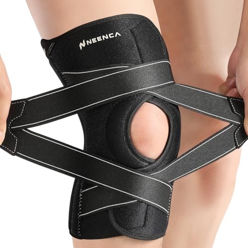 Knee Brace for Women & Men, Compression Knee Support with Medium Black-Single