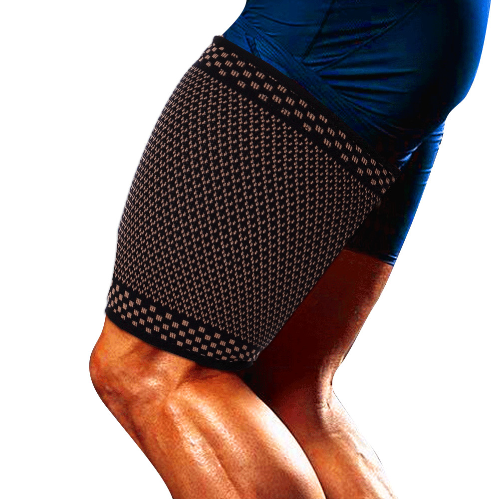 Copper Thigh Leg Support Hamstring Quadriceps Wraps Groin Quad Brace Compression