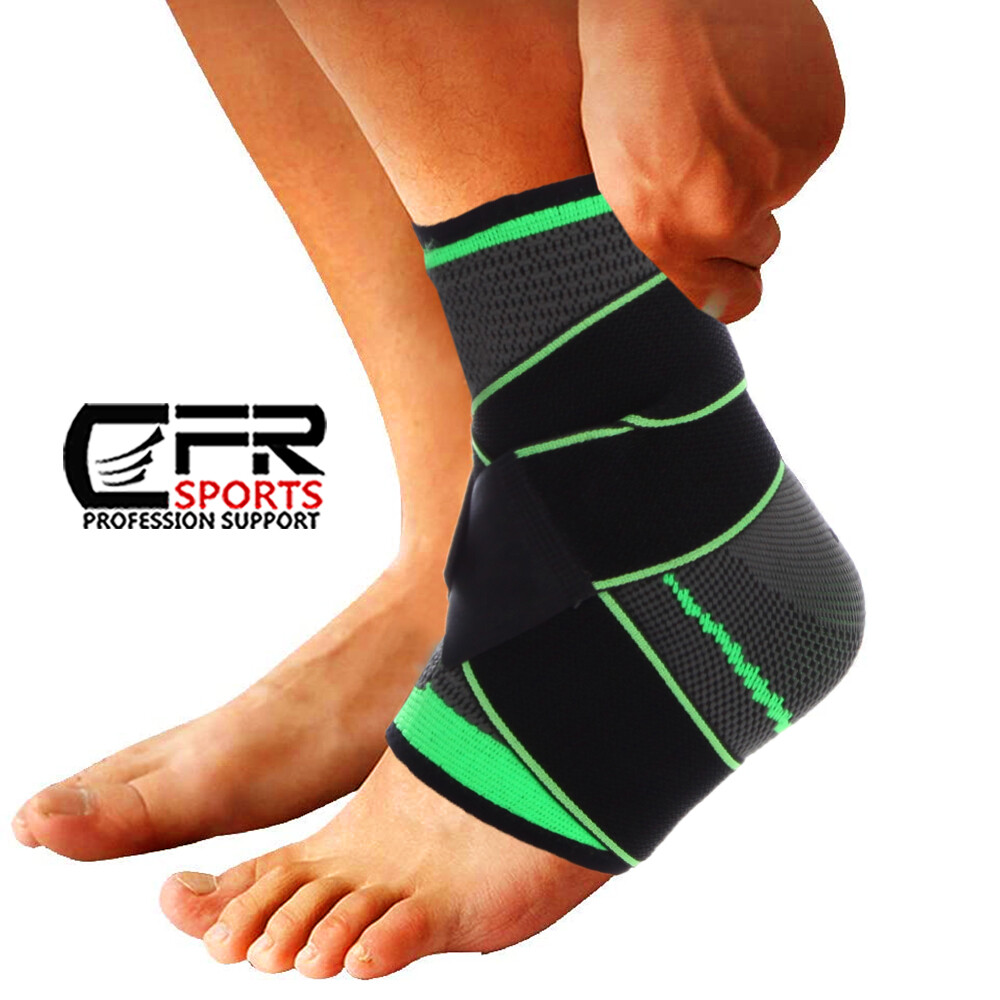 Tobillera deportiva compresiva ajustable, transpirable para hombre y mujer