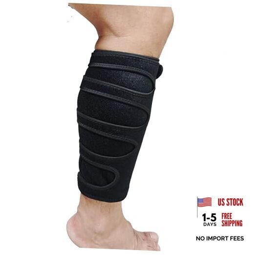 Adjustable Calf Brace for Men Women, Calf Compression Brace Reduces One Size