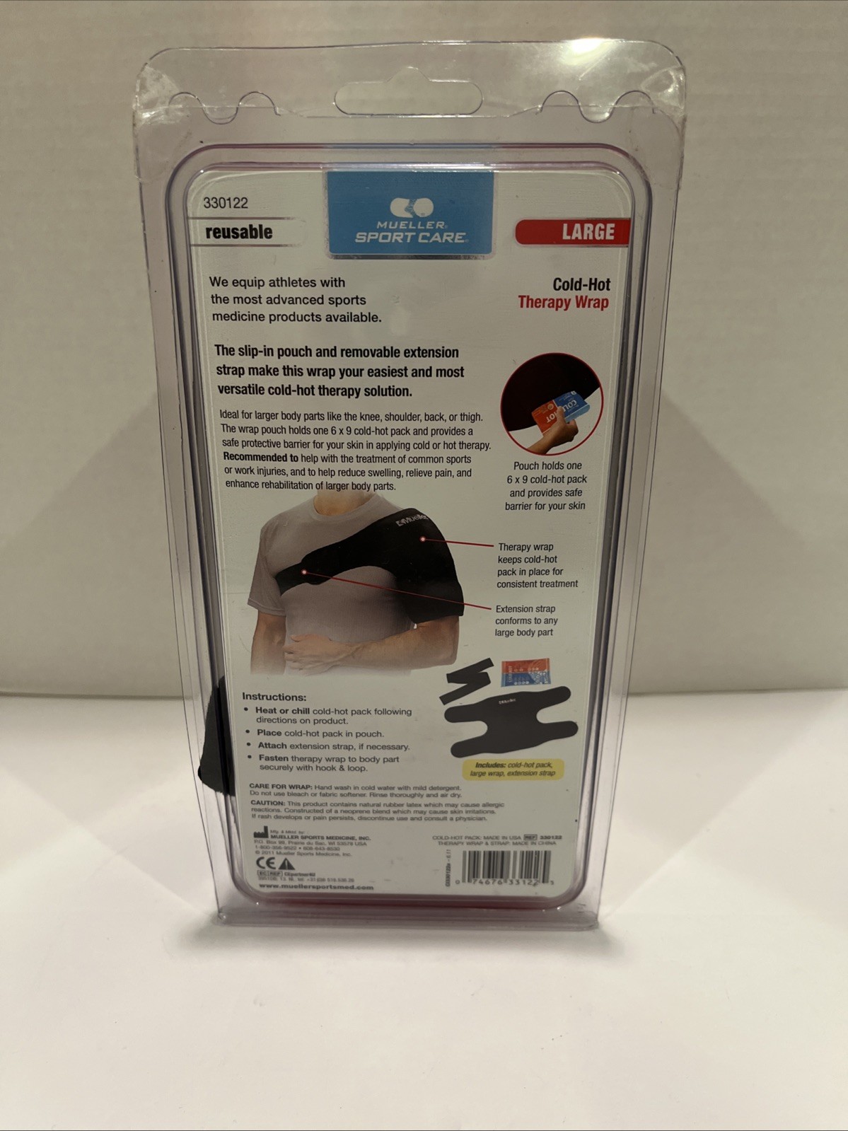 MLR Sport Care Cold/Hot Therapy Wrap Black, Large