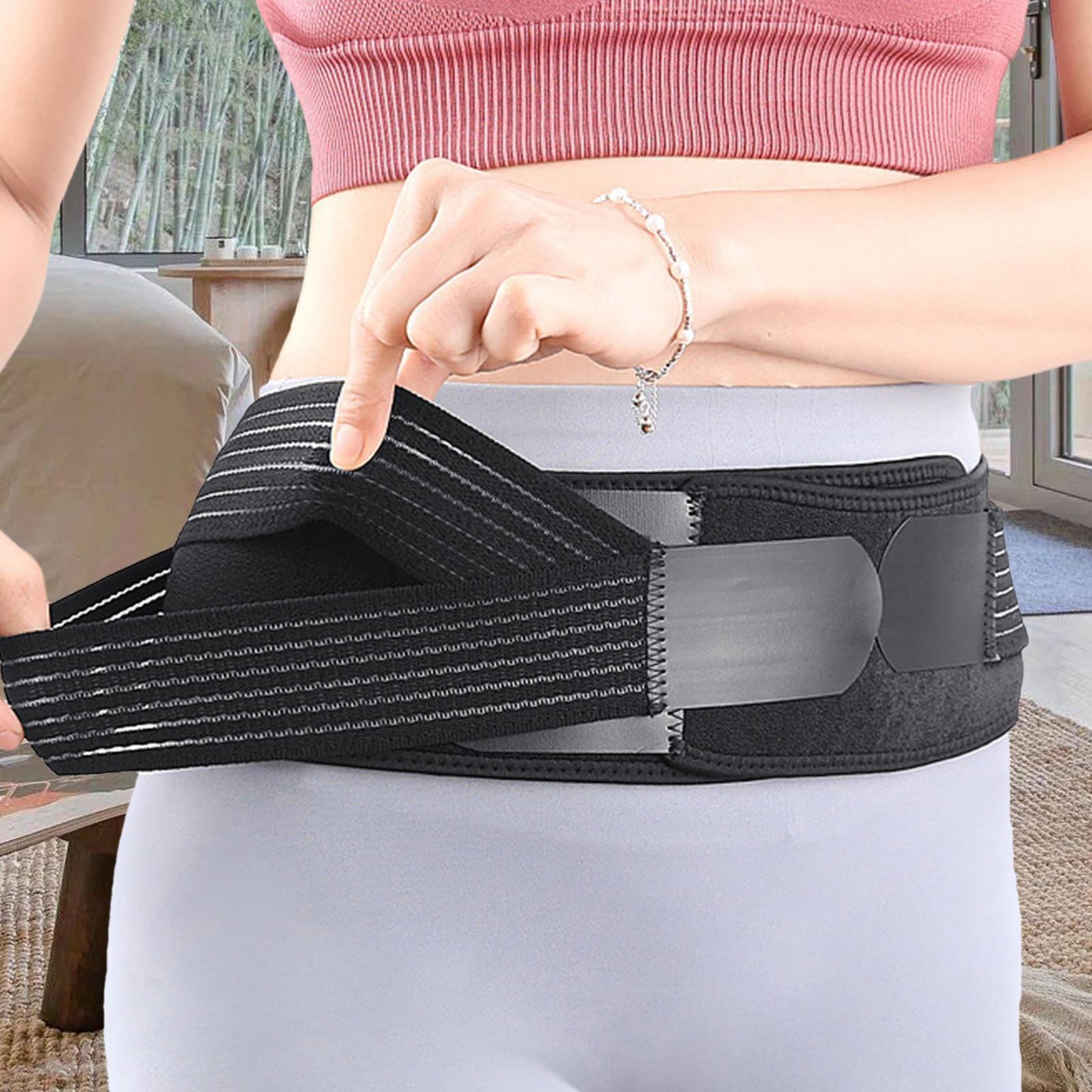Sacroiliac Belt Elastic Hip Support Brace Adjustable Si Support Belt Women Men