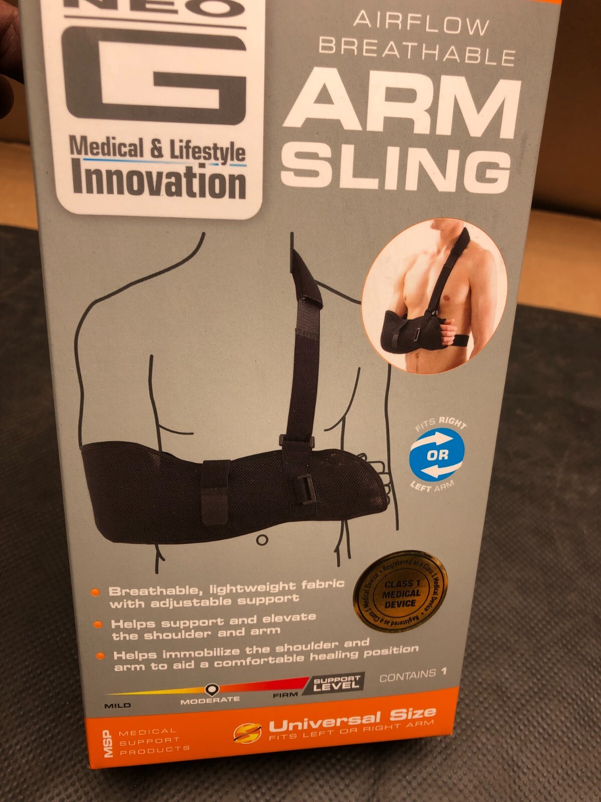 Neo G Airflow Breathable Arm Sling One Size UNIVERSAL- 1.0 ea NEW FREE SHIPPING