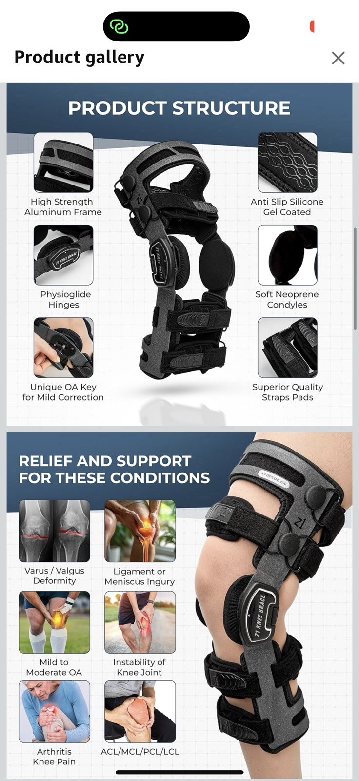 Z1 K4 OsteoAlign Hinged Knee Brace – Knee Support for ACL MCL Ligament Sports S