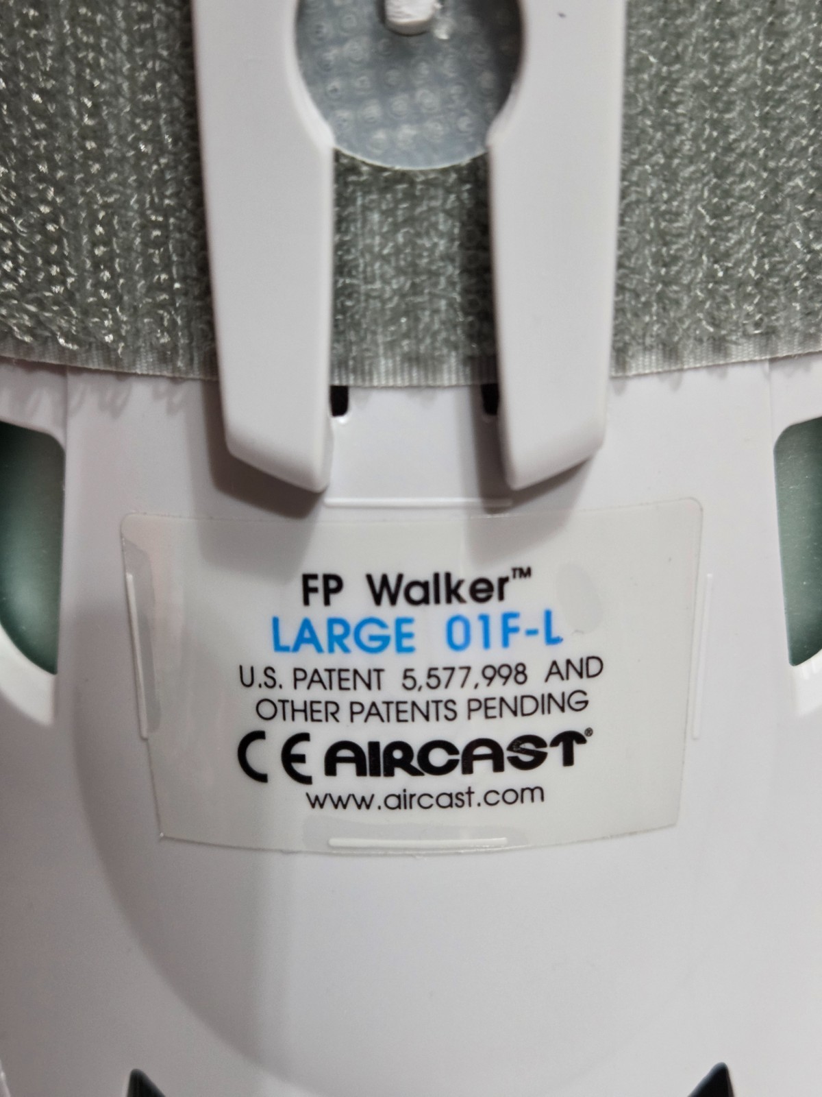 Aircast FP Walker Large 01F-L Inflatable Deflatable Medical Walking Boot Gray