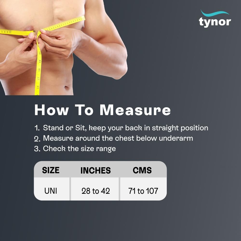 TYNOR Posture Corrector for Men & Women, Adjustable Upper One Size, Black