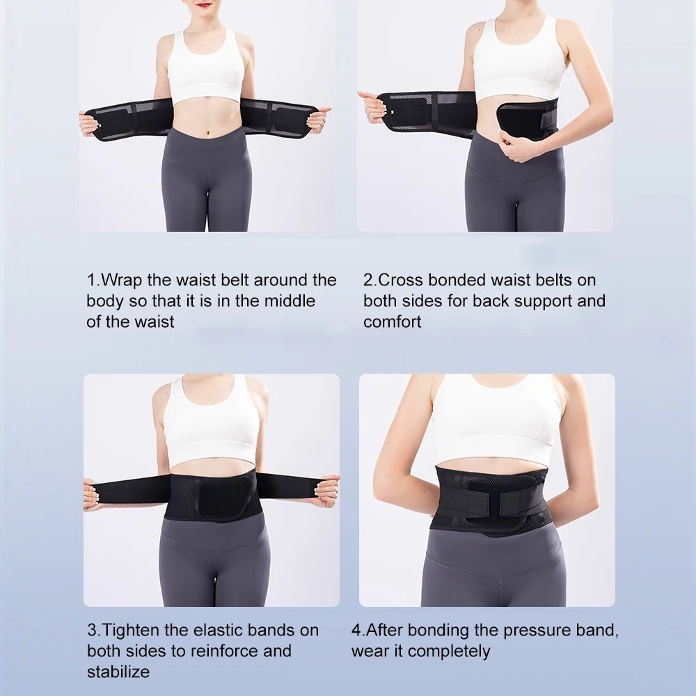 Adjustable Lower Back Brace Lumbar Support Waist Belt for Men Women Pain Relief