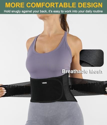 Lightweight Back Brace for Lower Back Pain Women Men, Adjustable Lumbar Support