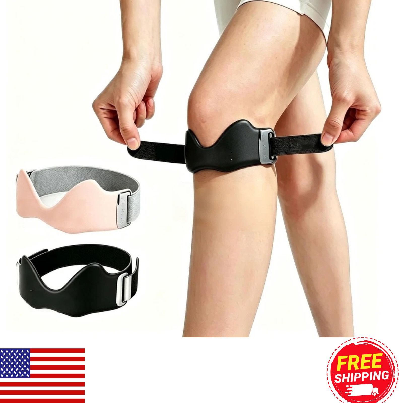 Precision Strap Knee Brace Non Slip Pad Adjustable Breathable Sport Patella Band
