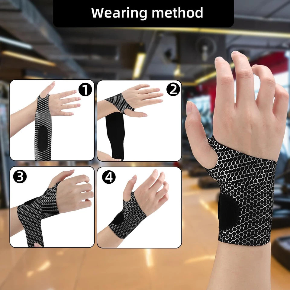 1/2pcs Ultra-Thin Wrist Brace Support for Carpal Tunnel, Pain Relief, Arthritis
