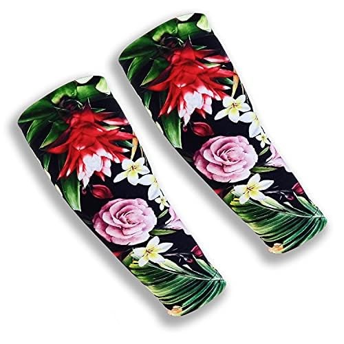 SKINGUARDS Skin Protection Forearm Sleeves – Pair (Bird of Paradise, Petite)