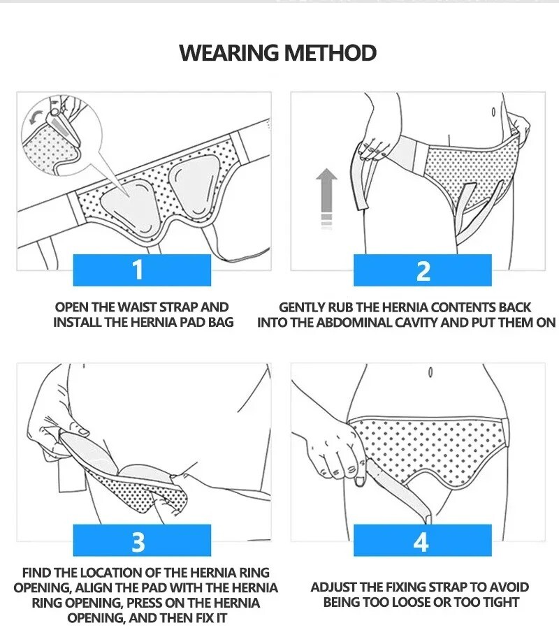 Adjustable Hernia Belt Men Inguinal Groin Support Inflatable Compression Pad New