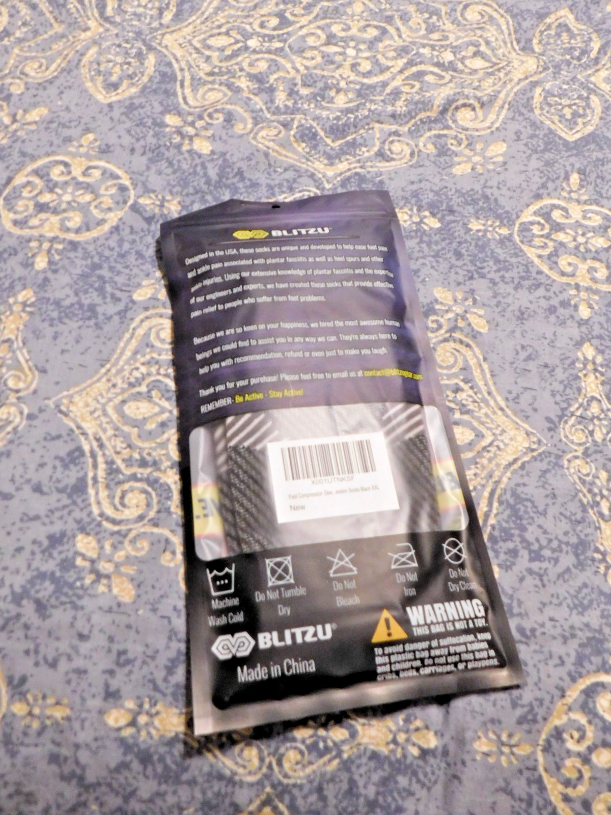 BLITZU FOOT COMPRESSION SLEEVES, Sizes XXL, New in Bag