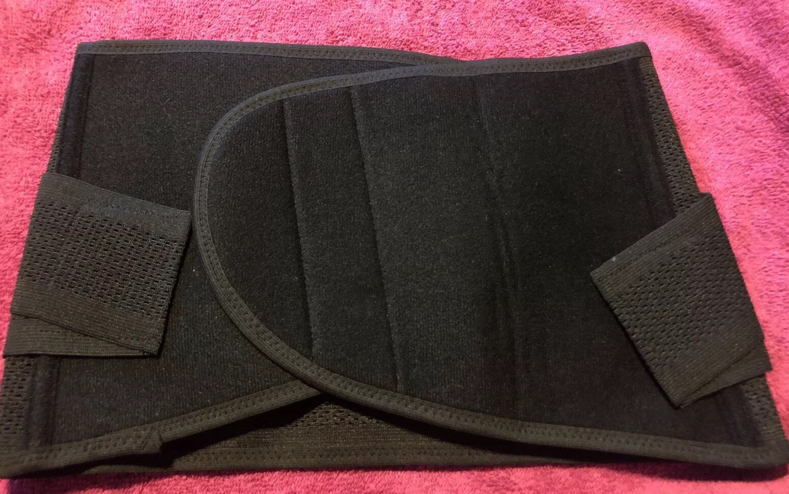 Nwot Black Back Brace Pain Relief Adjustable Size Medium