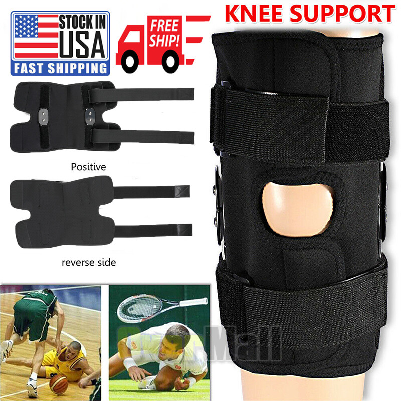 FDA Approved Adjustable Hinged Knee Brace Patella Compression Support Relief XL