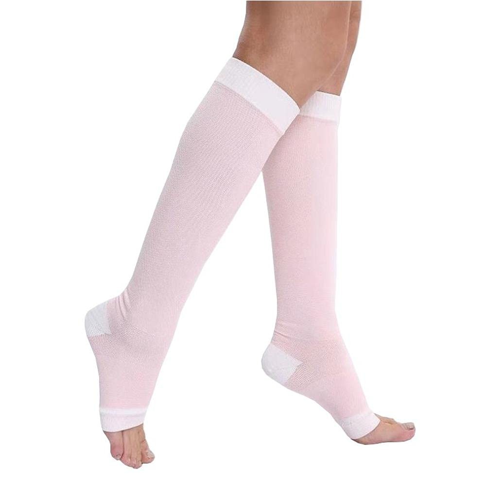 3 Pairs Open Toe Toeless Compression Socks 15-20mmHg Support Stockings