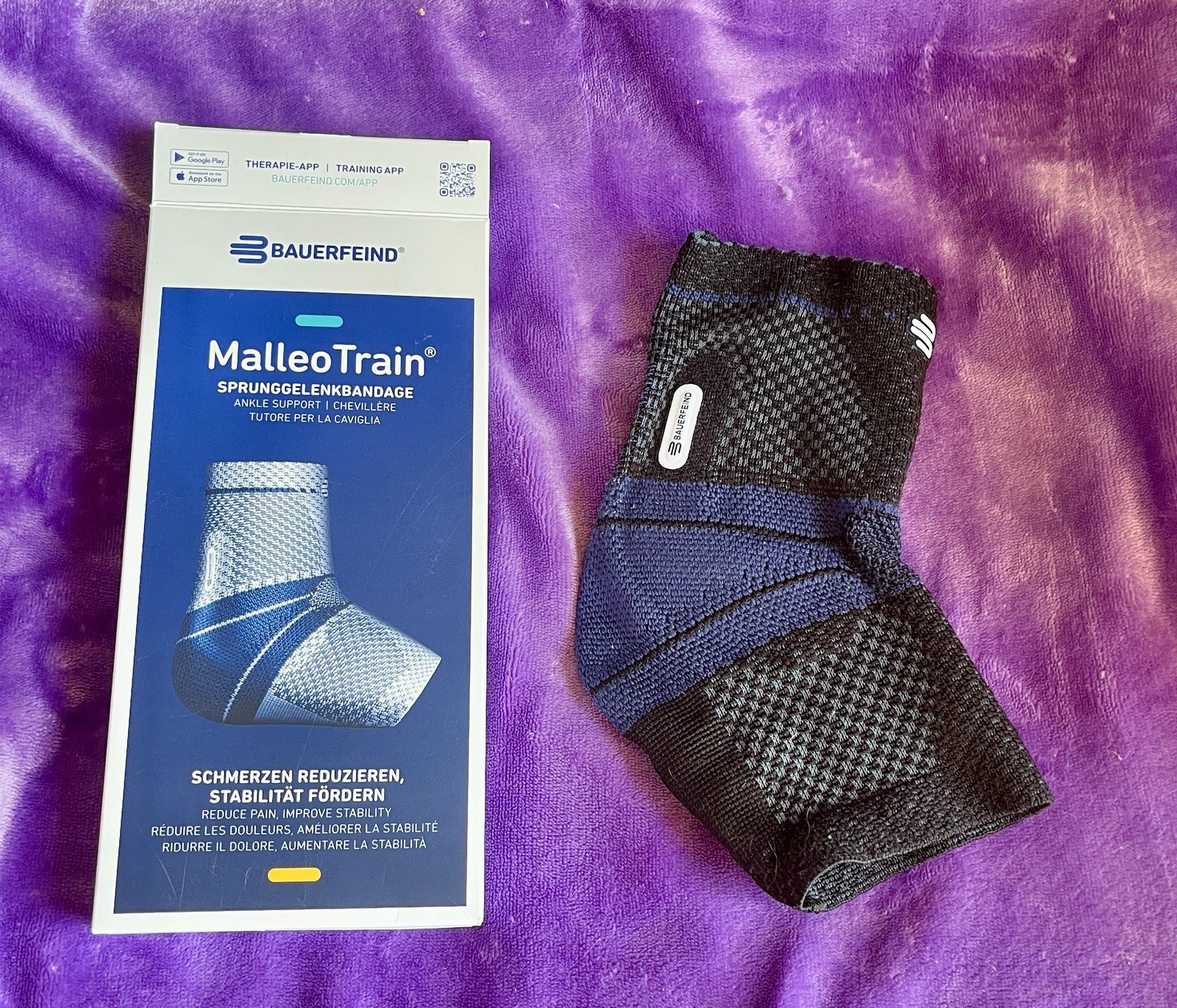 Bauerfeind MalleoTrain Right Brace Ankle Support, Size 3