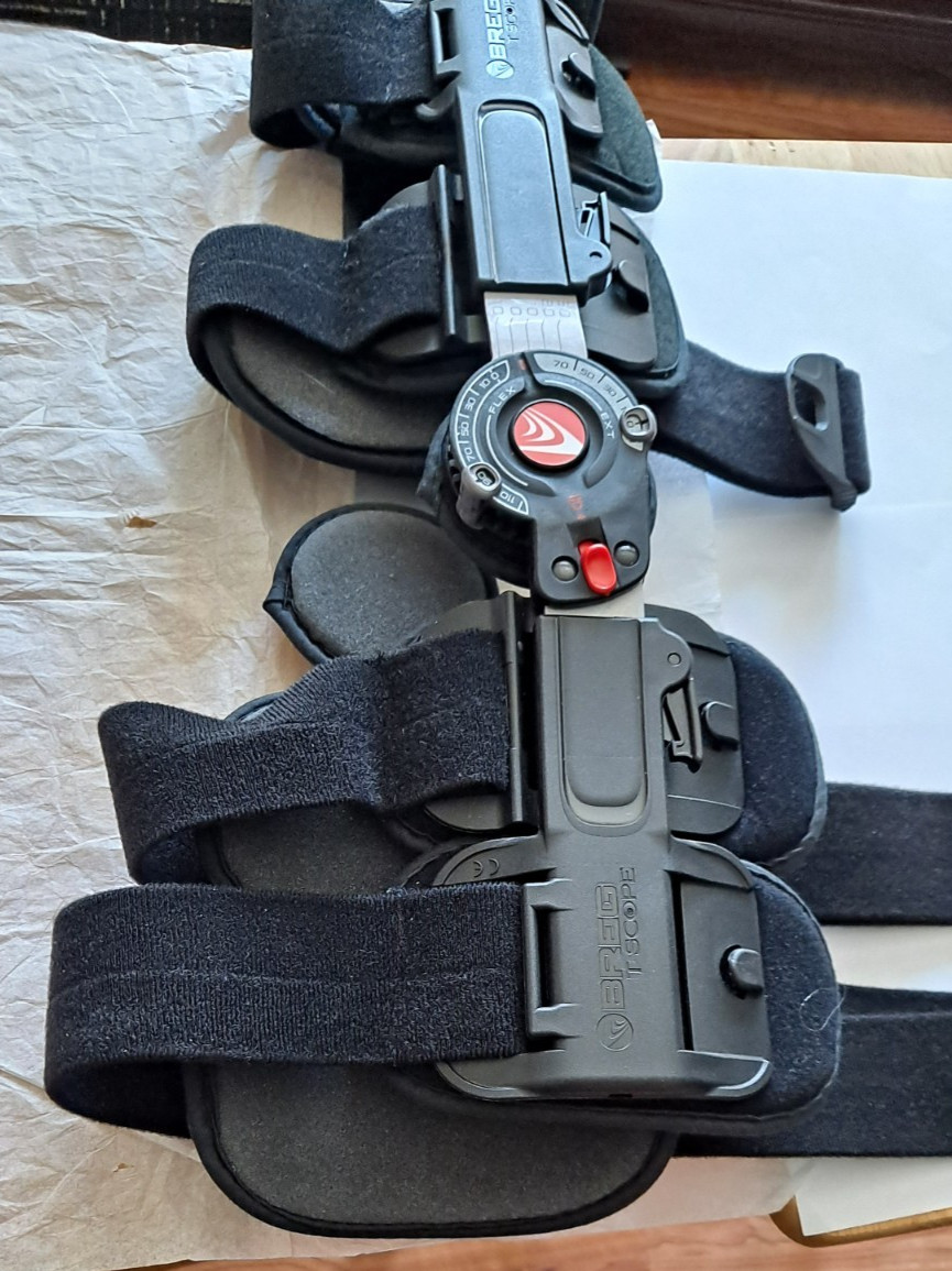 Breg Flex T Scope Post Op Hinged Left/Right Adjustable Knee Brace/ With Manual