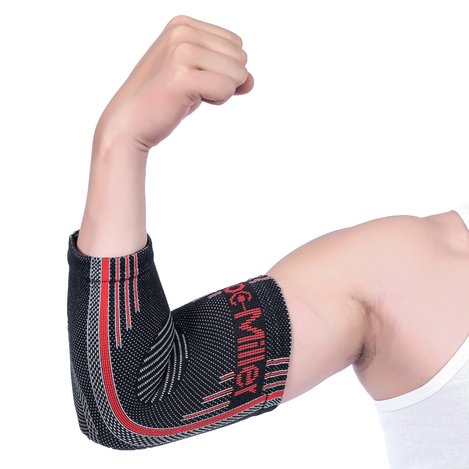 Doc Miller Elbow Compression Brace Sleeve Arm & Elbow Support Pain Relief RED