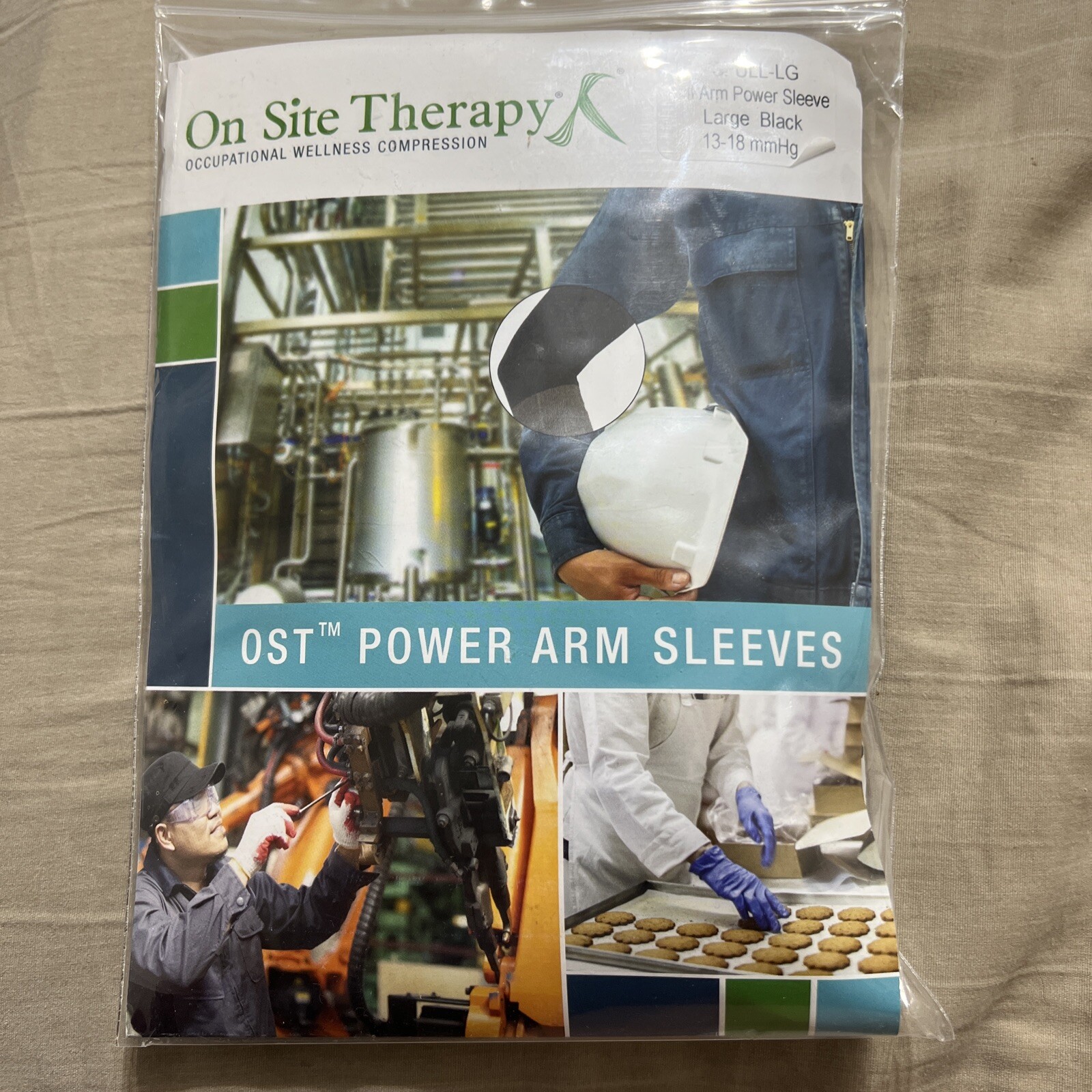 On Site Therapy Full Arm Power Sleeve Pair Large Black Compression PSFULL-LG
