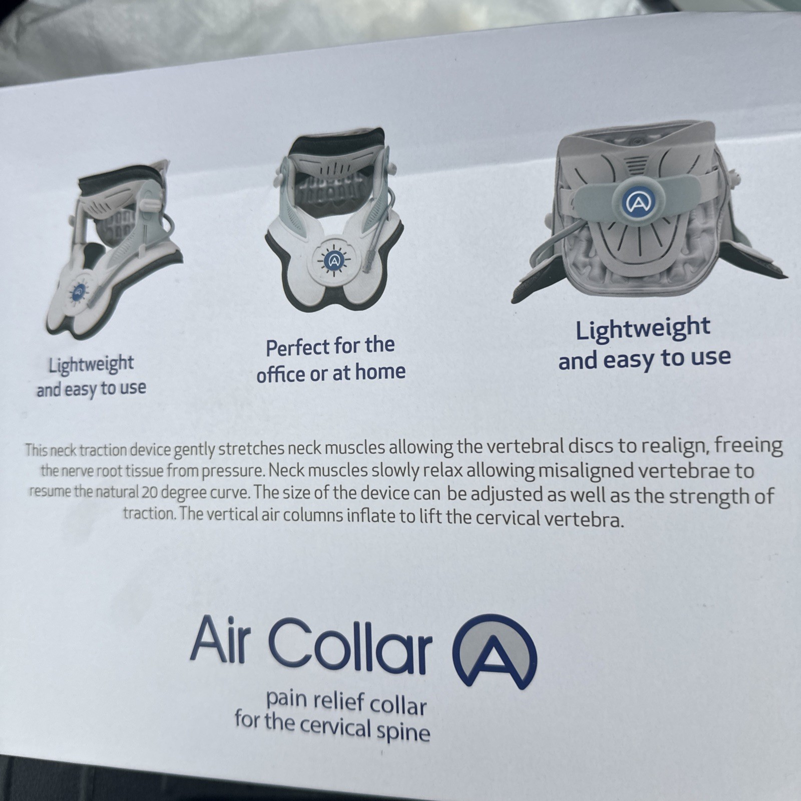 Cervical Traction Device with Air Collar – Inflatable Neck Stretcher for Pain