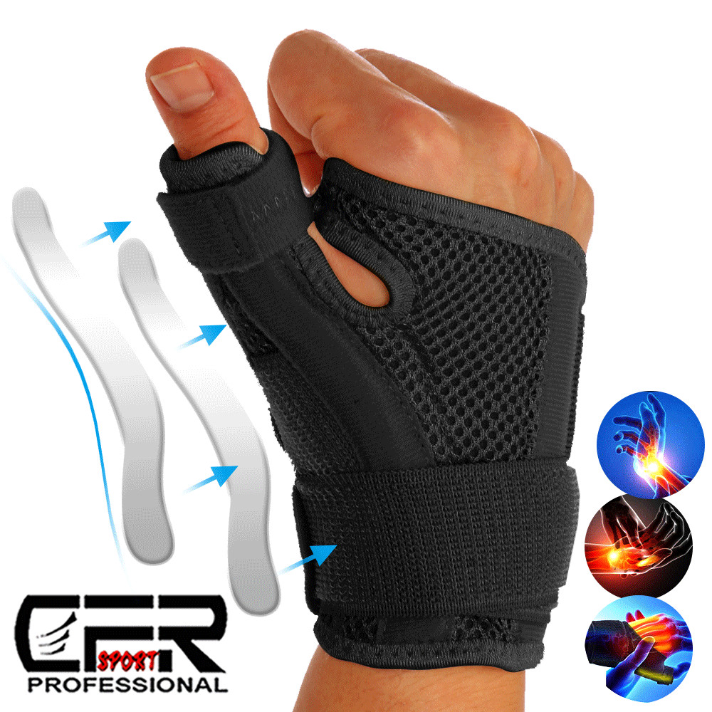 Thumb Wrist Support Brace Carpal Tunnel Sprain Splint Arthritis Right Left Sport
