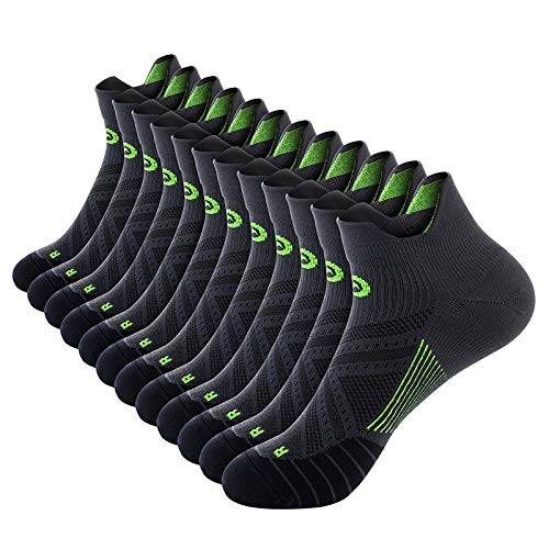 Ankle Compression Sock for Men and Women Large-X-Large New Gray (6 Pairs)